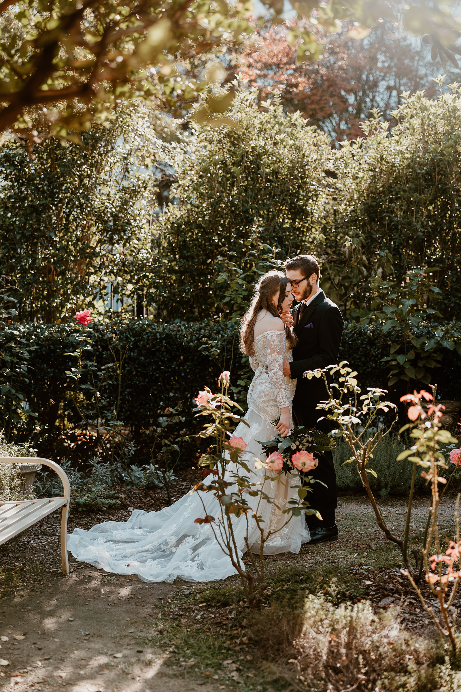 Ashley \u0026 Christian's wedding at Mcgill Rose Gardens Charlotte NC |  melodystriderphotography.com, image size:1600x2400