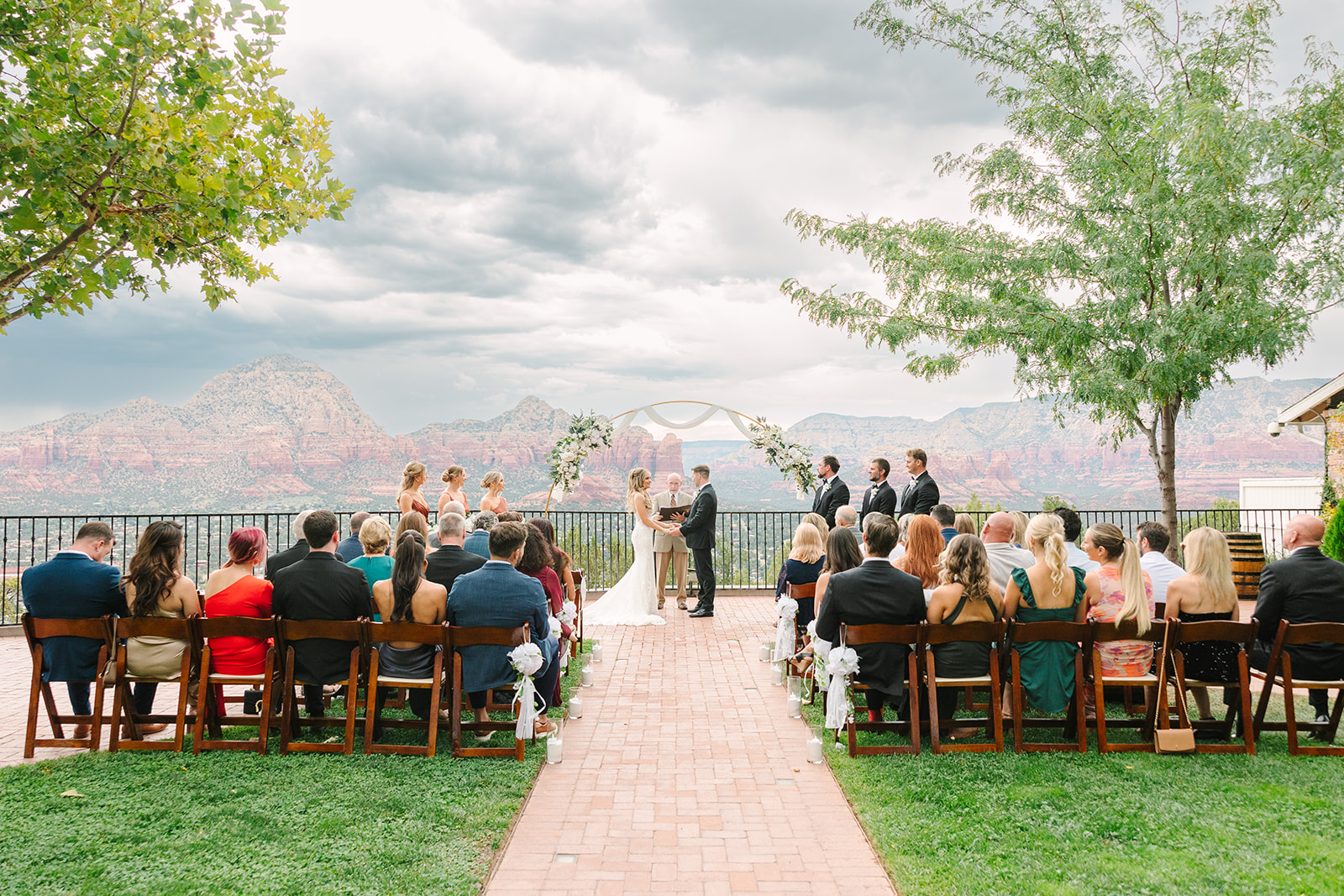 ceremony at sky ranch lodge weddings sedona