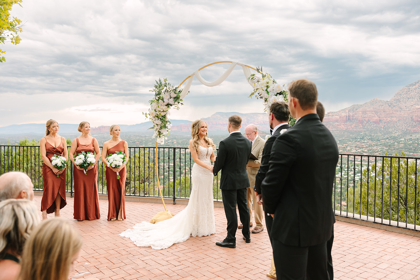 ceremony at sky ranch lodge weddings sedona