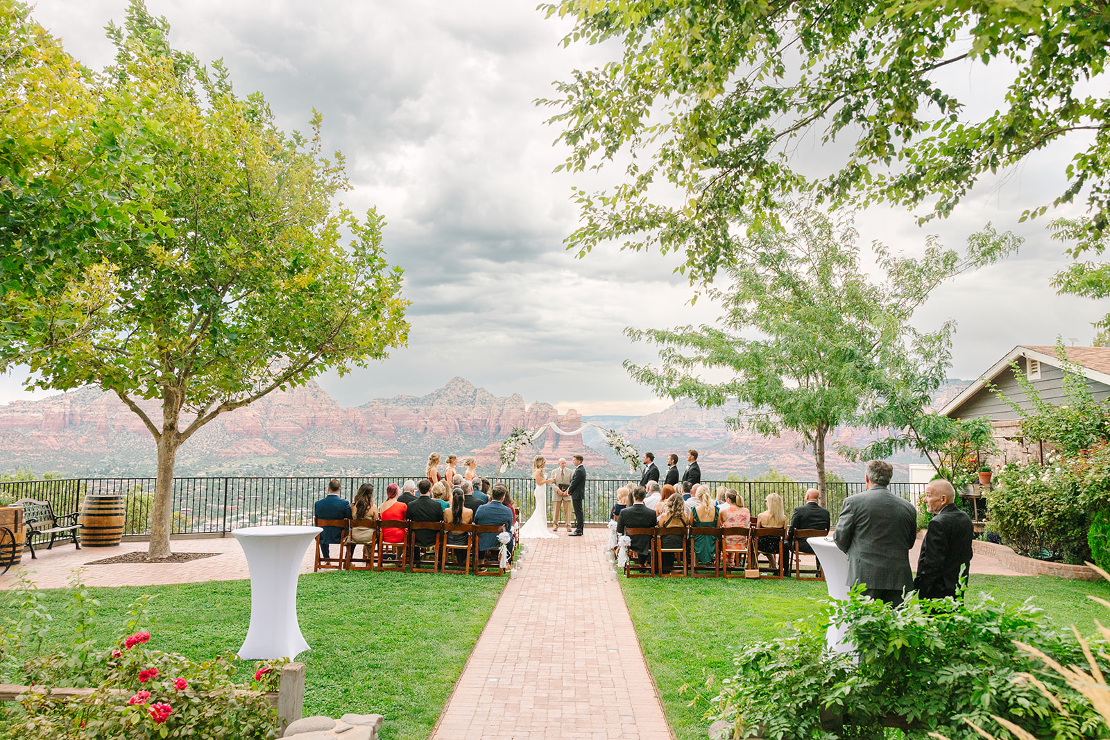 ceremony at sky ranch lodge weddings sedona