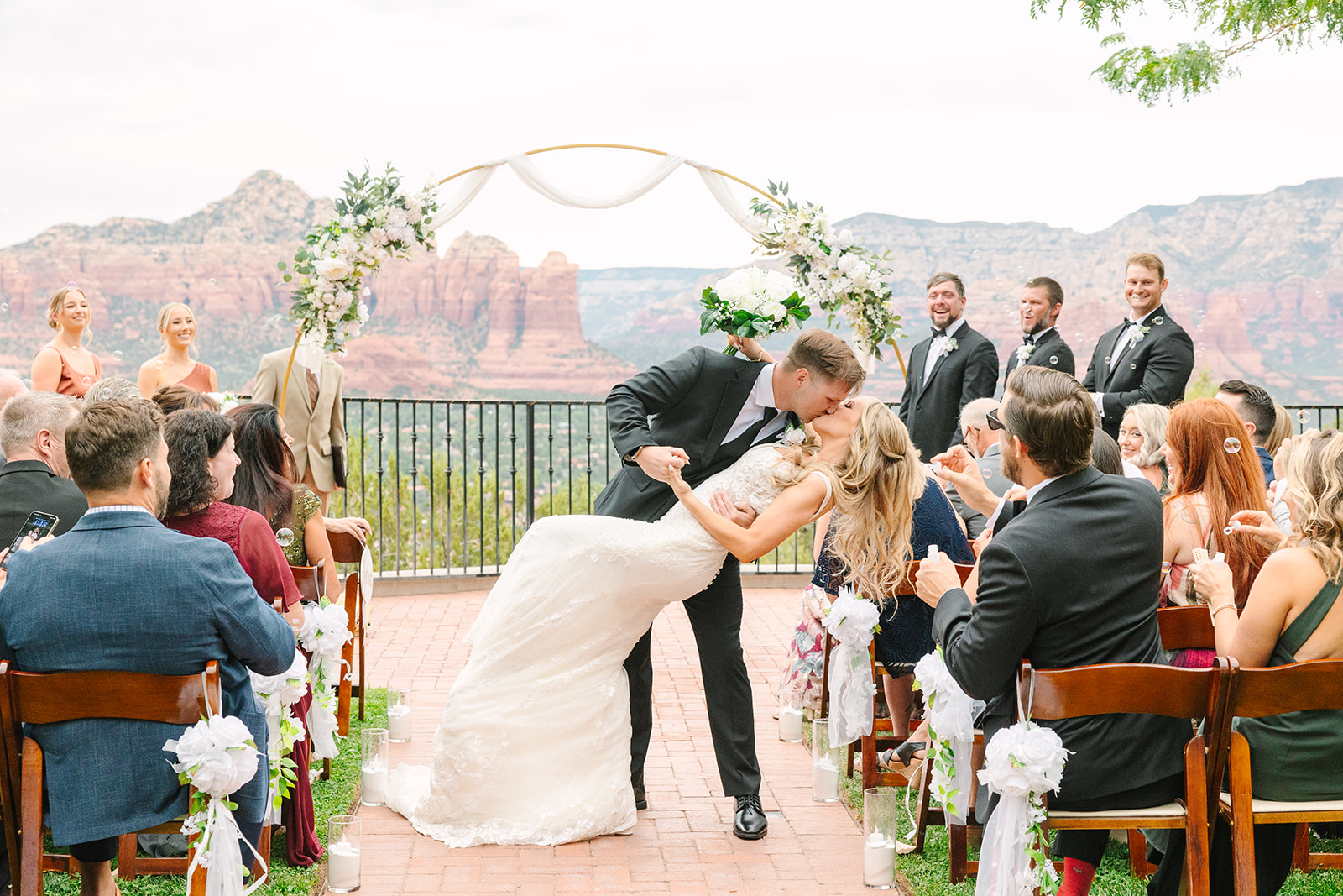 ceremony at sky ranch lodge weddings sedona