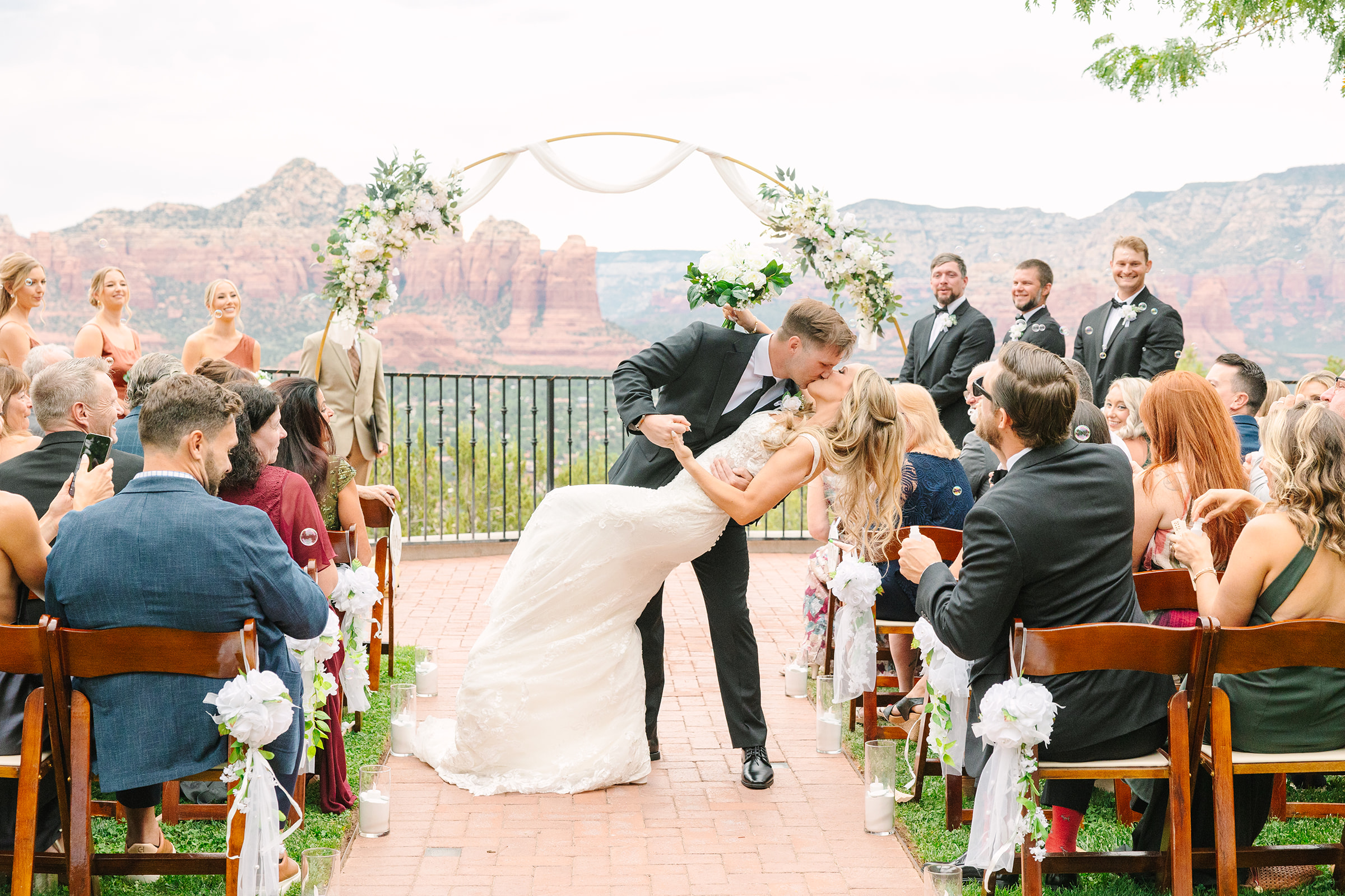 final kiss during ceremony exit