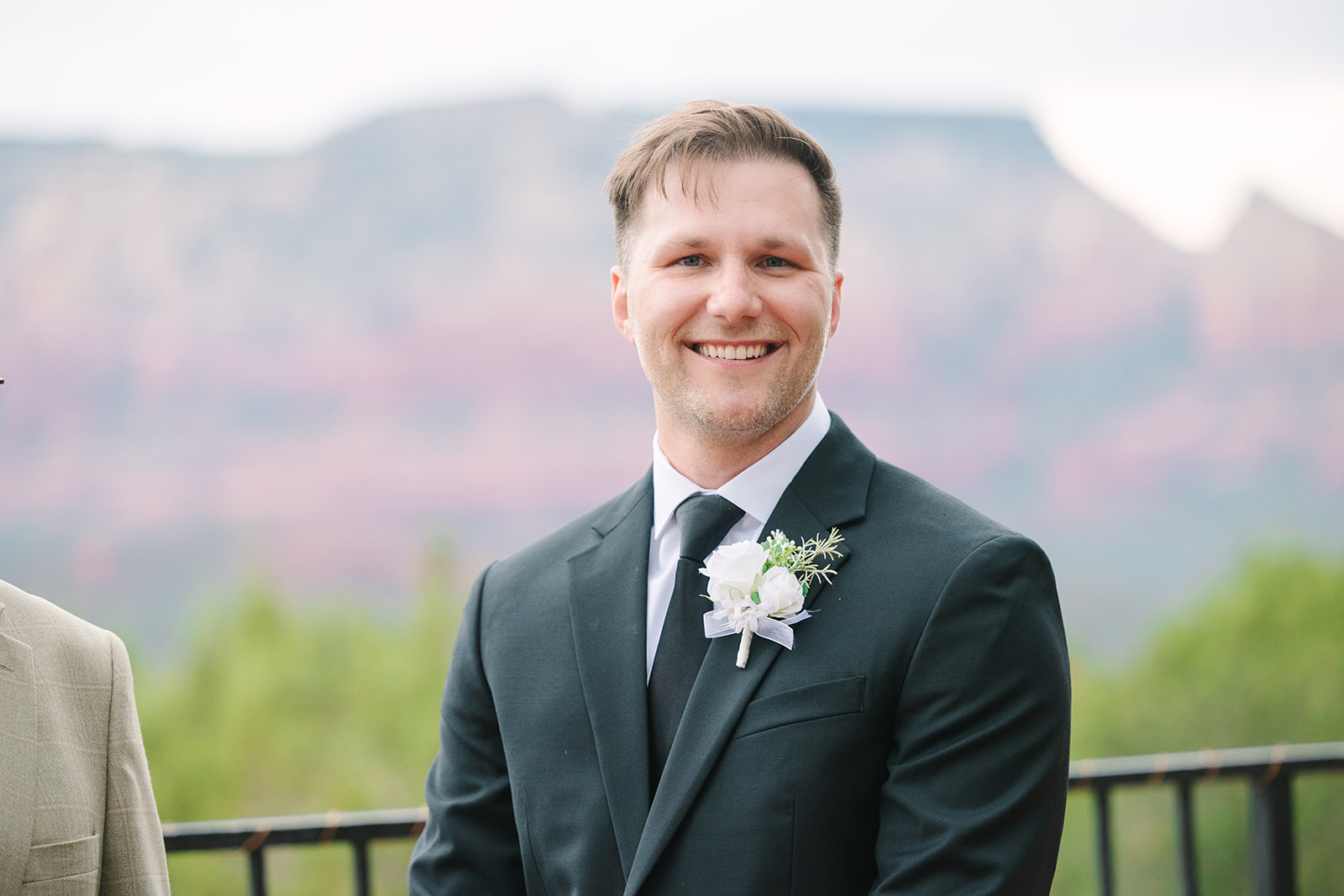 sedona wedding groom