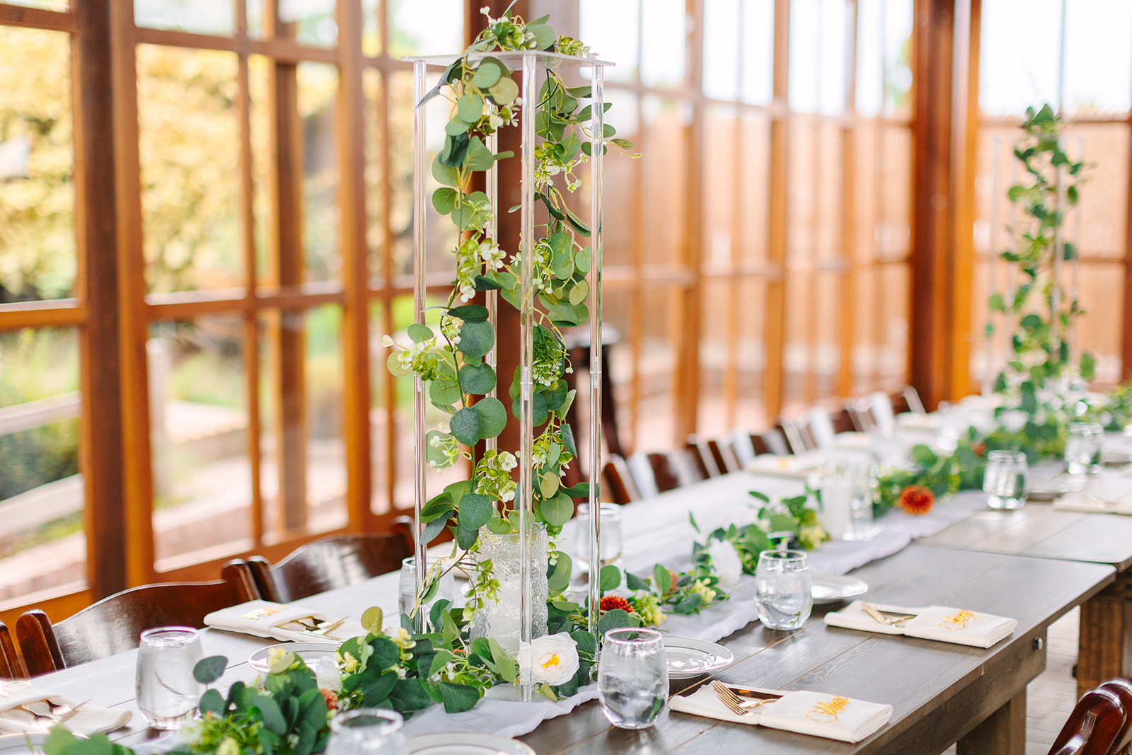 table set up at Sky Ranch Lodge