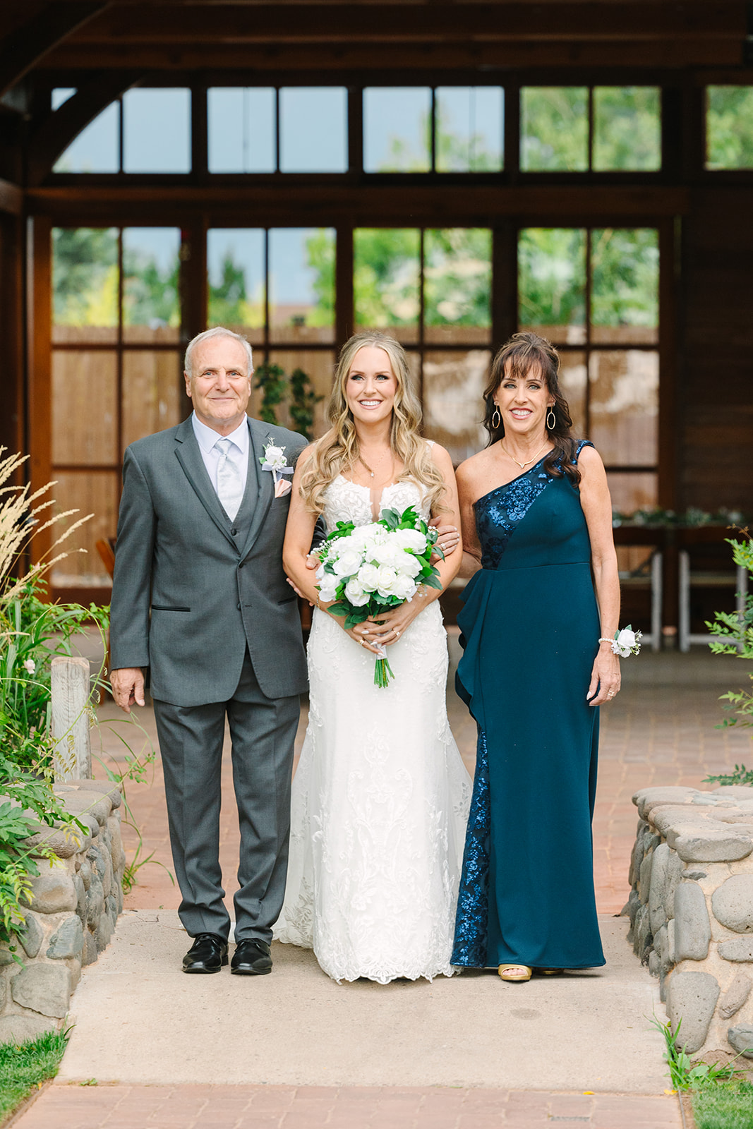 walking down the aisle at a sedona wedding