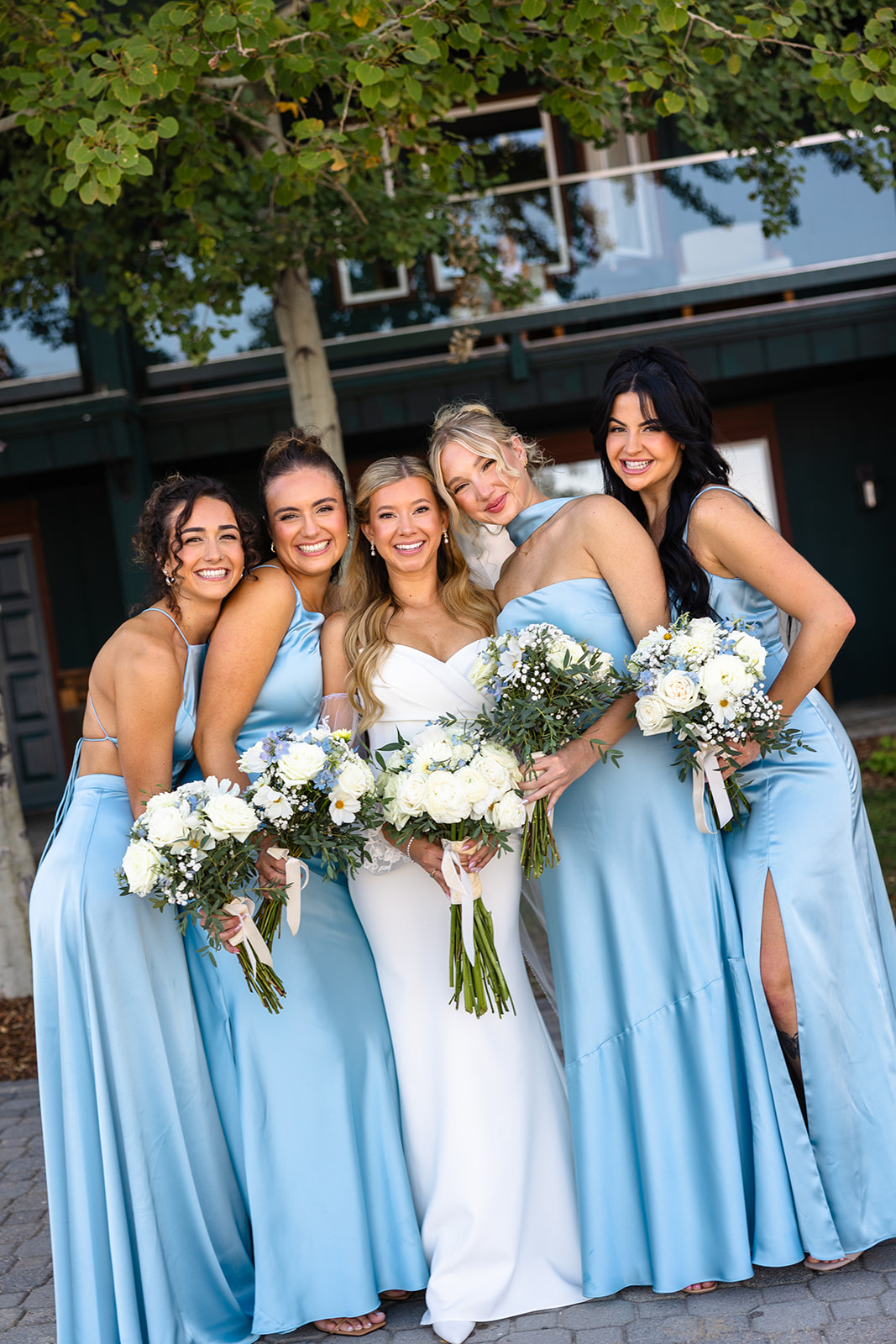 bridesmaid dresses boise id Twist Back Satin Bridesmaid Dress